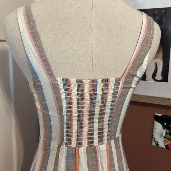 Show Me Your MuMu Cora striped shorebert mini S Button front smocked Sundress - Picture 10 of 13